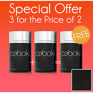 Hair Building Fibers 25 Grams Each ( Pack Of 3) Buy 2 Get 1 Free Colour Black .