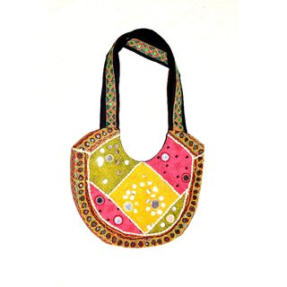 Marucraft Rajasthani Multicolor Orange Casual Handbag