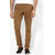 BUKKL Brown Cotton Slim Fit Casual Trouser For Men- Chinos