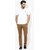 BUKKL Brown Cotton Slim Fit Casual Trouser For Men- Chinos