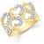 VK Jewels Dancing Heart Gold and Rhodium Plated Ring