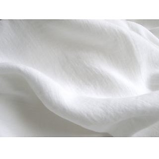 Krivas white linen unstitched shirt piece ( size 1.60 m)