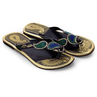 Zari chappal design deals