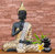 TIED RIBBONS Buddha Sitting(20 cm x 15 cm,FGolden)