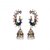 Peacock Exclusive American Diamond Ruby Embedded Pearl Earrings