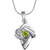 Surat Diamond Crazy Daisy Peridot & 925 Silver Pendant with 18