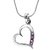 Surat Diamond Simple way to my Heart Rhodolite and 925 Silver Pendant with 18