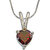 Surat Diamond Diamond & Heart Shape Garnet in 925 Silver Pendant with 18 Chain for Your Love