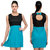 Klick2Style Turquoise Plain Shift Dress For Women