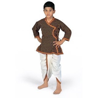 Rajasthani Traditional Design Pure Cotton Dhoti Angrakha Set 206B