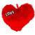 Fashion Knockout Furry Red Love Heart  - 11 inch (BigDilwithlove)