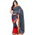 florence clothing company Red Georgette Plain Saree With Blouse