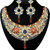 Kriaa Gold Plated Kundan Set in Red Blue - 2200701
