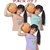 Kid's Girls Cotton Multicolour Printed Cami-Slips- Set Of 3