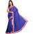 florence clothing company Blue Georgette Self Design Saree With Blouse