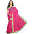 Silkbazar Pink Georgette Lace Saree With Blouse