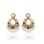Zaveri Pearls Black & Red Everyday Wear Alloy Casual Gold Plated Pearl Dangle Earrings