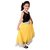 Kids dresses baby clothing girls Designer long party dress with inner Yellow