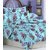 Bombay Dyeing Blue Floral Cotton Double Bed Sheet With 2 Pillow Covers