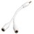 3.5mm Earphone Headphone Y Splitter Stereo Splitting Cable - White