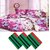 Combo of 1 Double bed sheet with 2 pillow covers and 3 mats