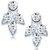 Sikka Jewels White Alloy Silver Plated Australian Diamond Traditional/Ethnic Casual Pendant With Chain  Earrings