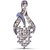 Zevrr Sterling Silver Pendant Made With Swarocski Zirconia (Pzsp03014)