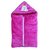 Garg Teddy Design Hooded Fur Dark Pink Baby Blanket With Zip