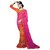 Trishana Fashions Multicolor Brocade Printed Saree With Blouse