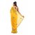 Designer yellow chiffon saree
