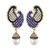 Shining Diva Dancing Peacock Blue Earrings (6788er)