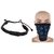 Jstarmart Black Pure Leather Wrist Band Combo Face Mask JSMFHWB0351