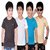 DONGLI SOLID BOY'S ROUND NECK T-SHIRT (PACK OF 4)DL450_DGREY_WHITE_PETROL_BEIGE
