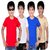 DONGLI SOLID BOY'S ROUND NECK T-SHIRT (PACK OF 4)DL450_RED_WHITE_RBLUE_BEIGE