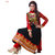 Florence Elegant Embrodried Black And Red Anarkali Dress Material(SB-1355)