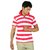 Desi Tadka'S Red Striped Polo Tees