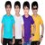 DONGLI SOLID BOY'S ROUND NECK T-SHIRT (PACK OF 4)DL450_TBLUE_WHITE_PURPLE_GY
