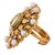 Classic Golden polki Studded Fingure Ring With Bandana For Women JSMJWFR0027
