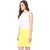 Harpa Yellow Short Length Plain Women Dress