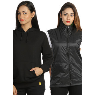Campus Sutra Women's Hoodies and Full Sleeve Jacket Combo (Design 5)