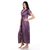 Klamotten Long Purple Satin Robe (YY128)