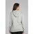 Campus Sutra Women's Grey Hooded Sweatshirt (Design 3)