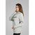 Campus Sutra Women's Grey Hooded Sweatshirt (Design 3)