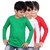 DONGLI BOYS MARVELLOUS FULL SLEEVE T-SHIRT (PACK OF 3)DLF450_GREEN_WHITE_RED