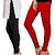 PACK OF TWO COTTON LEGGING  XXL BLACK/RED