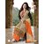 peach and orange embroidery salwar suit
