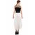 Raabta Fashion Black And White Plain Dungarees Dress For Women