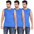 Zippy Men's Sporty Sleeveless Blue Vest (Pack of 3)