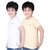 DONGLI SOLID BOY'S ROUND NECK T-SHIRT (PACK OF 2)DL450_WHITE_BEIGE