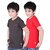 DONGLI SOLID BOY'S ROUND NECK T-SHIRT (PACK OF 2)DL450_DGREY_RED